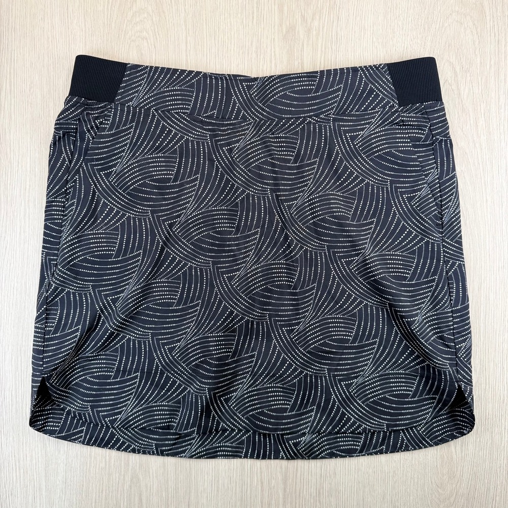 Athletic Skort Cypress Club Womens Black White Golf Tennis Pickleball Activewear